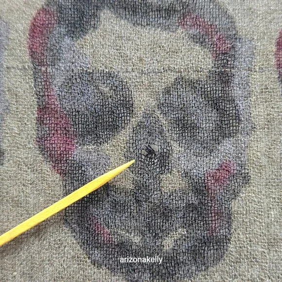 Zadag & Voltaire HUGE Scarf Delta Arty Skull Bronze - Picture 4 of 12